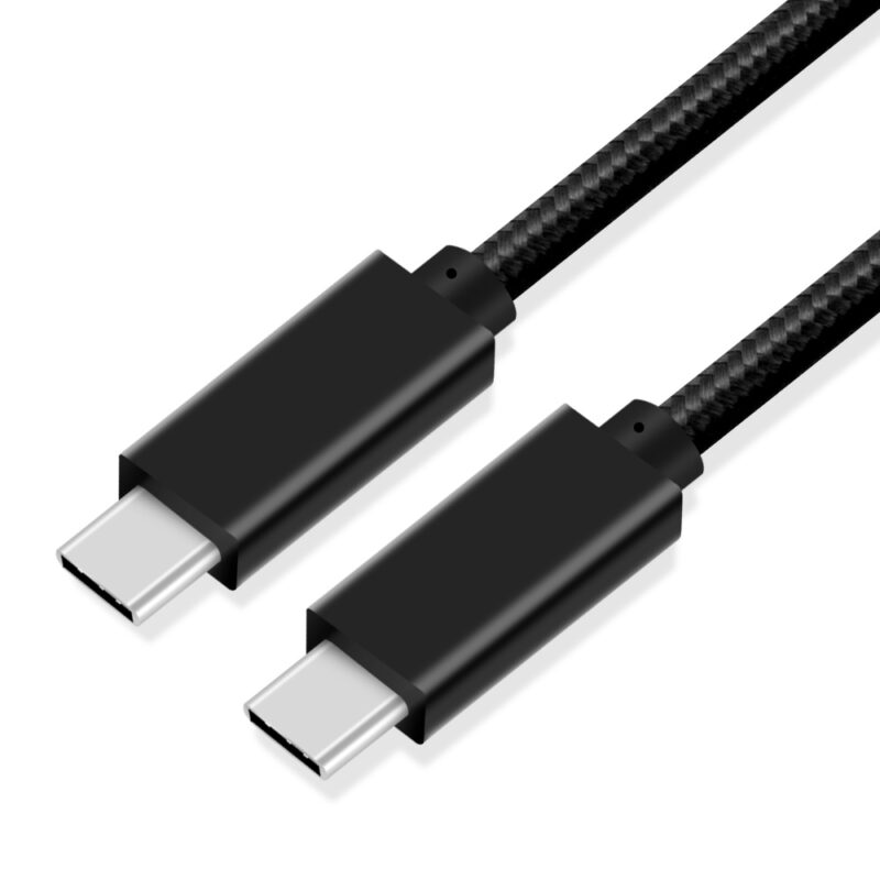Cuxnoo USB C-C Video Cable, 4K USB Type-C Monitor Cable Support 100W Fast Charge and 10Gbps Data Syncing, Black