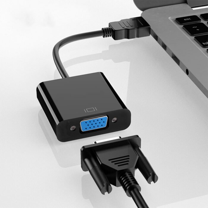 Cuxnoo HDMI to VGA Adapter 1080P with 3.5mm Audio Jack and USB Power Supply HDMI-VGA Converter for Laptop, PC, PS4, Blue Ray DVD Player, Raspberry Pi, Chromebook, Monitor, Projector, HDTV, Roku, Xbox, etc - 图片 2