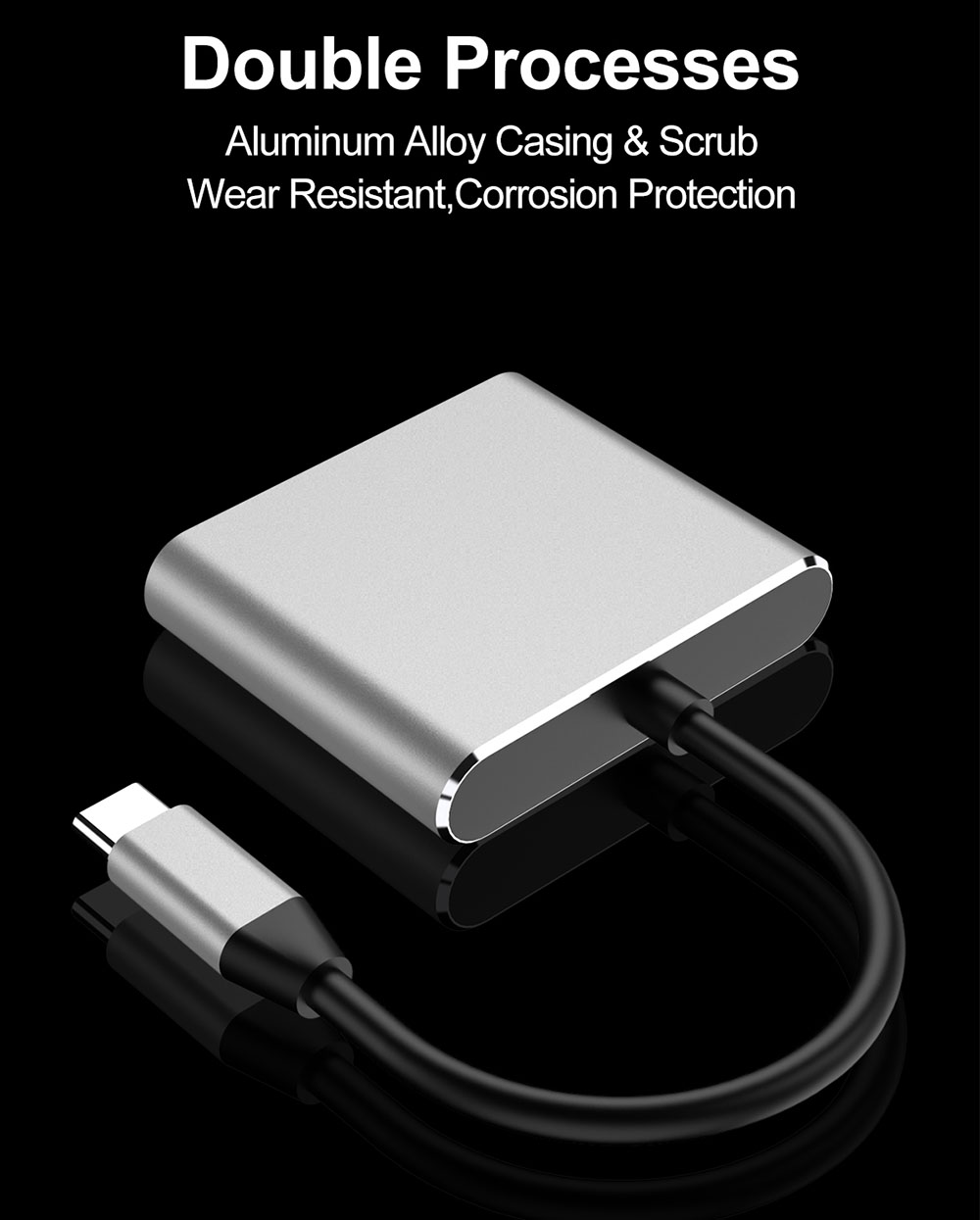 Cuxnoo USB C to HDMI Adapter Multiport Digital AV USB-C Hub with PD 60W Fast Charging and USB 3.0 for USB-C Thunderbolt 3 Port iPad Pro, MacBook Pro, Retina, Air, etc to HDMI Monitor, Projector, etc - 图片 6