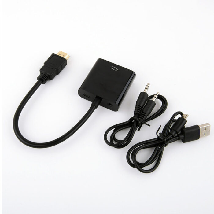 Cuxnoo HDMI to VGA Adapter 1080P with 3.5mm Audio Jack and USB Power Supply HDMI-VGA Converter for Laptop, PC, PS4, Blue Ray DVD Player, Raspberry Pi, Chromebook, Monitor, Projector, HDTV, Roku, Xbox, etc - 图片 9
