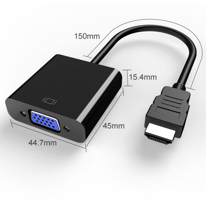 Cuxnoo HDMI to VGA Adapter 1080P with 3.5mm Audio Jack and USB Power Supply HDMI-VGA Converter for Laptop, PC, PS4, Blue Ray DVD Player, Raspberry Pi, Chromebook, Monitor, Projector, HDTV, Roku, Xbox, etc - 图片 7